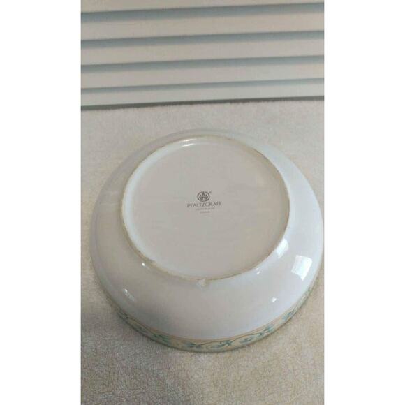 Pfaltzgraff French Quarter 8.5" stoneware banded shallow serving bowl dish - Picture 2 of 4